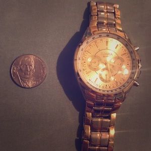 Gold Luxury Stainless Steel Watch